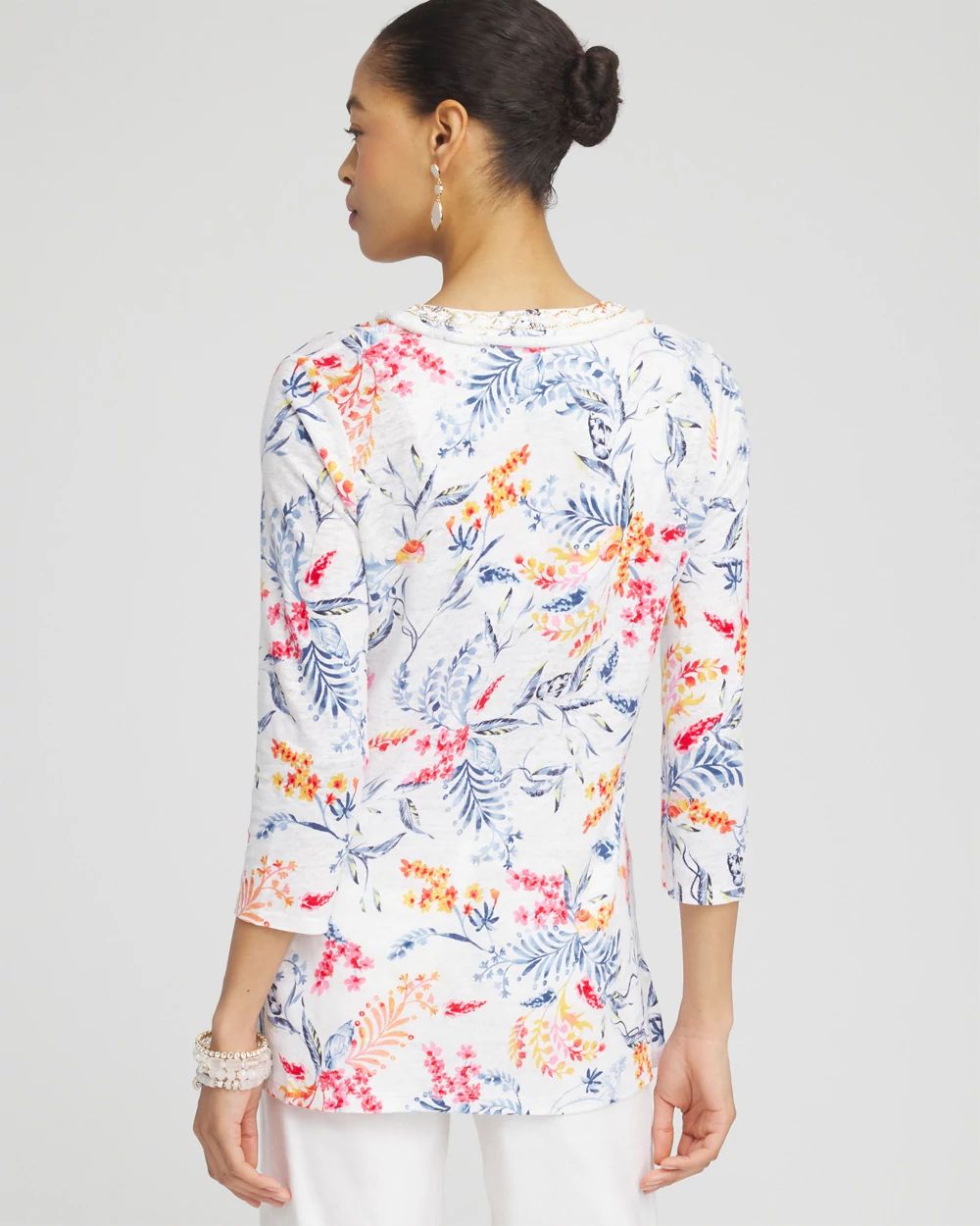 Linen Nautical Embellished Tunic | Chico's